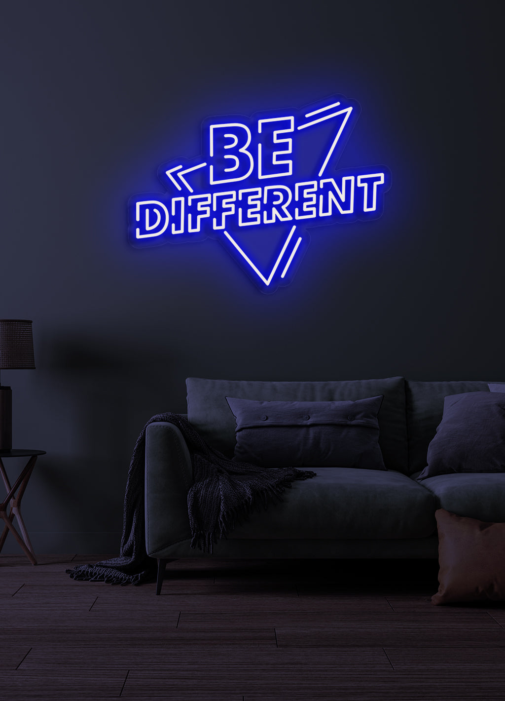 Be different - LED Neon-Schirm