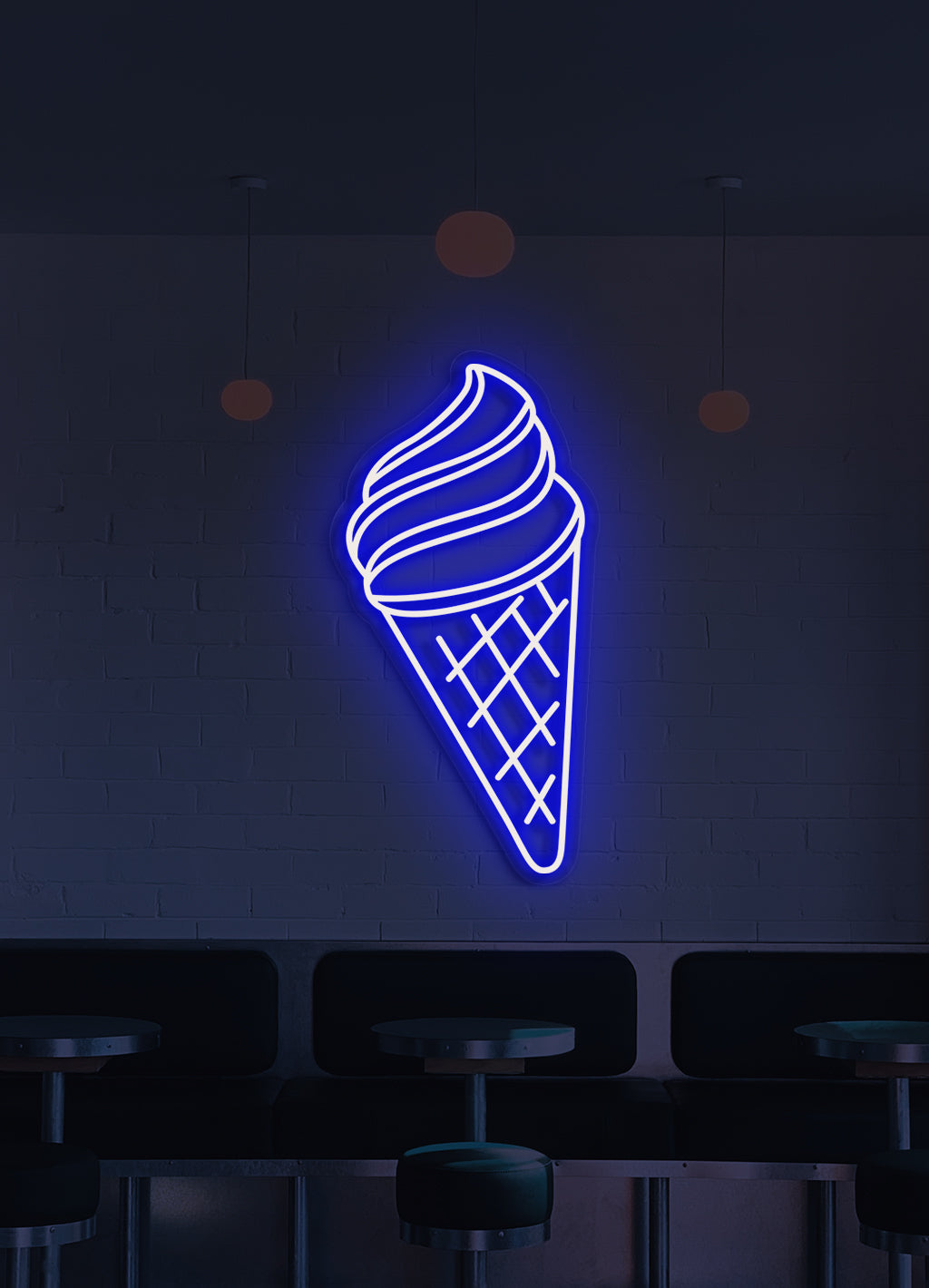 Eiscreme - LED Neon-Schirm