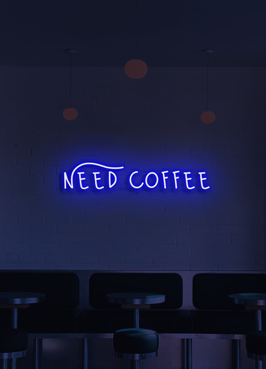 Brauche Kaffee - LED Neon-Schirm