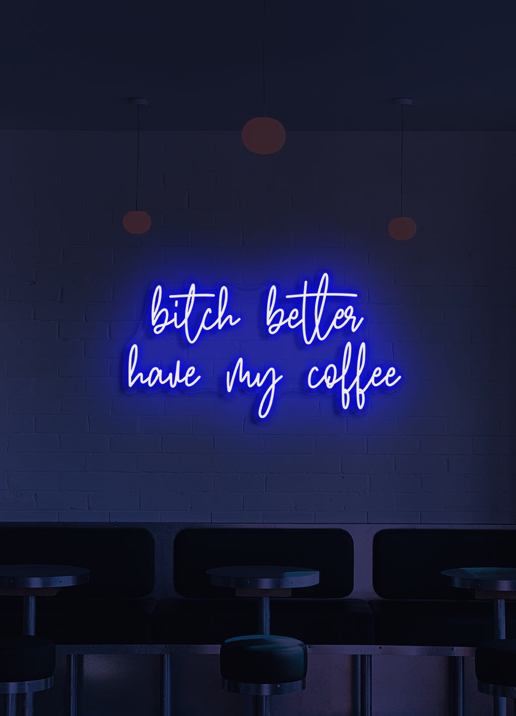 Schlampe, trink lieber meinen Kaffee - LED-Neon-Schirm