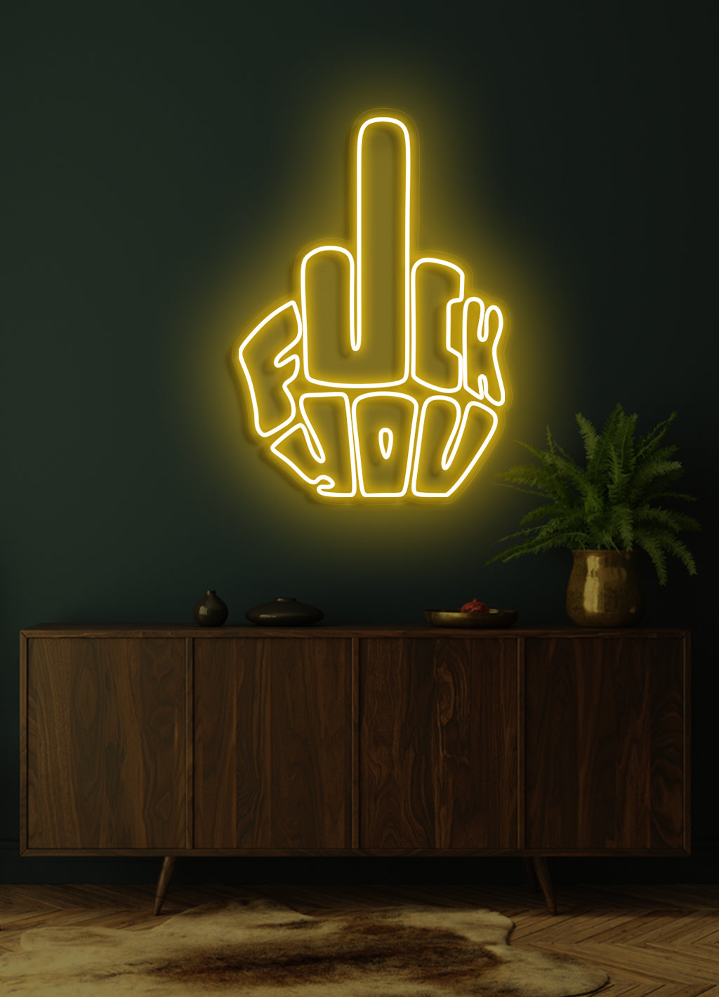 F*ck you - LED Neon-Schirm