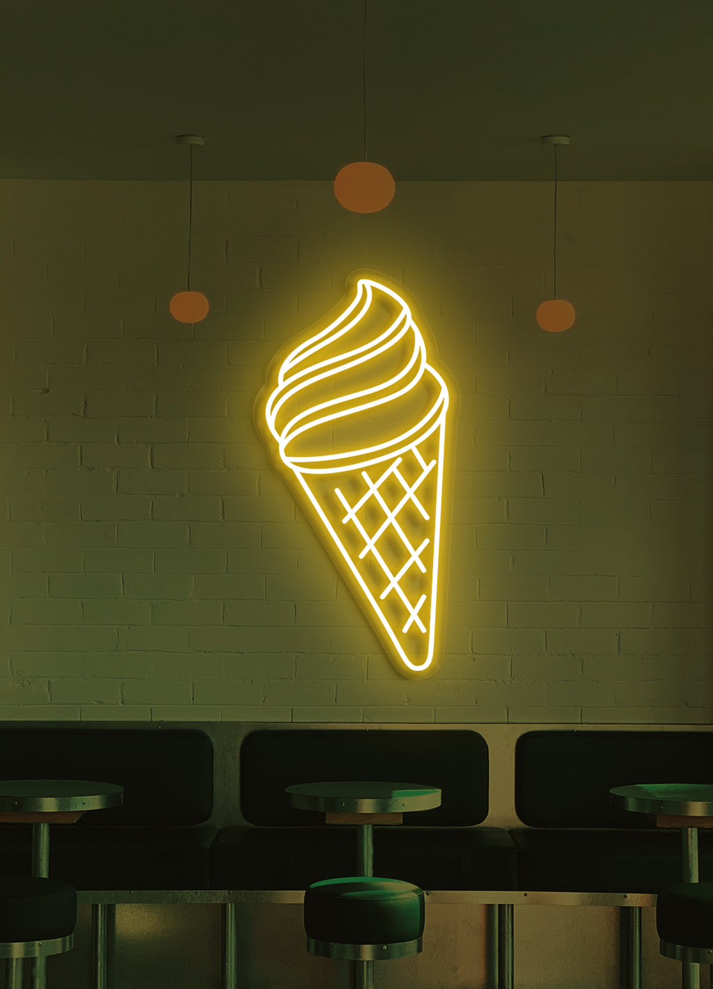 Eiscreme - LED Neon-Schirm