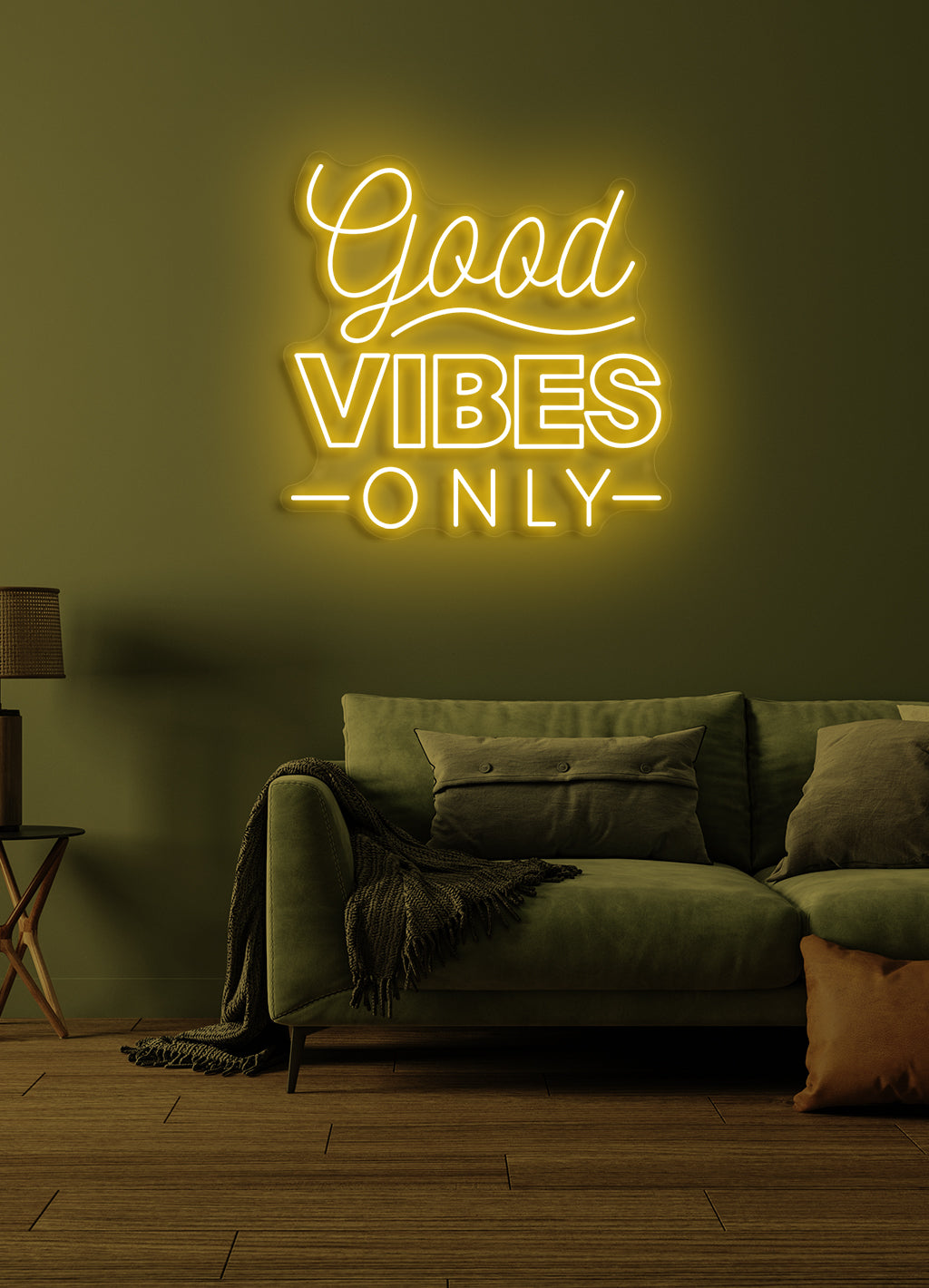 Good Vibes Only - LED Neon-Schirm