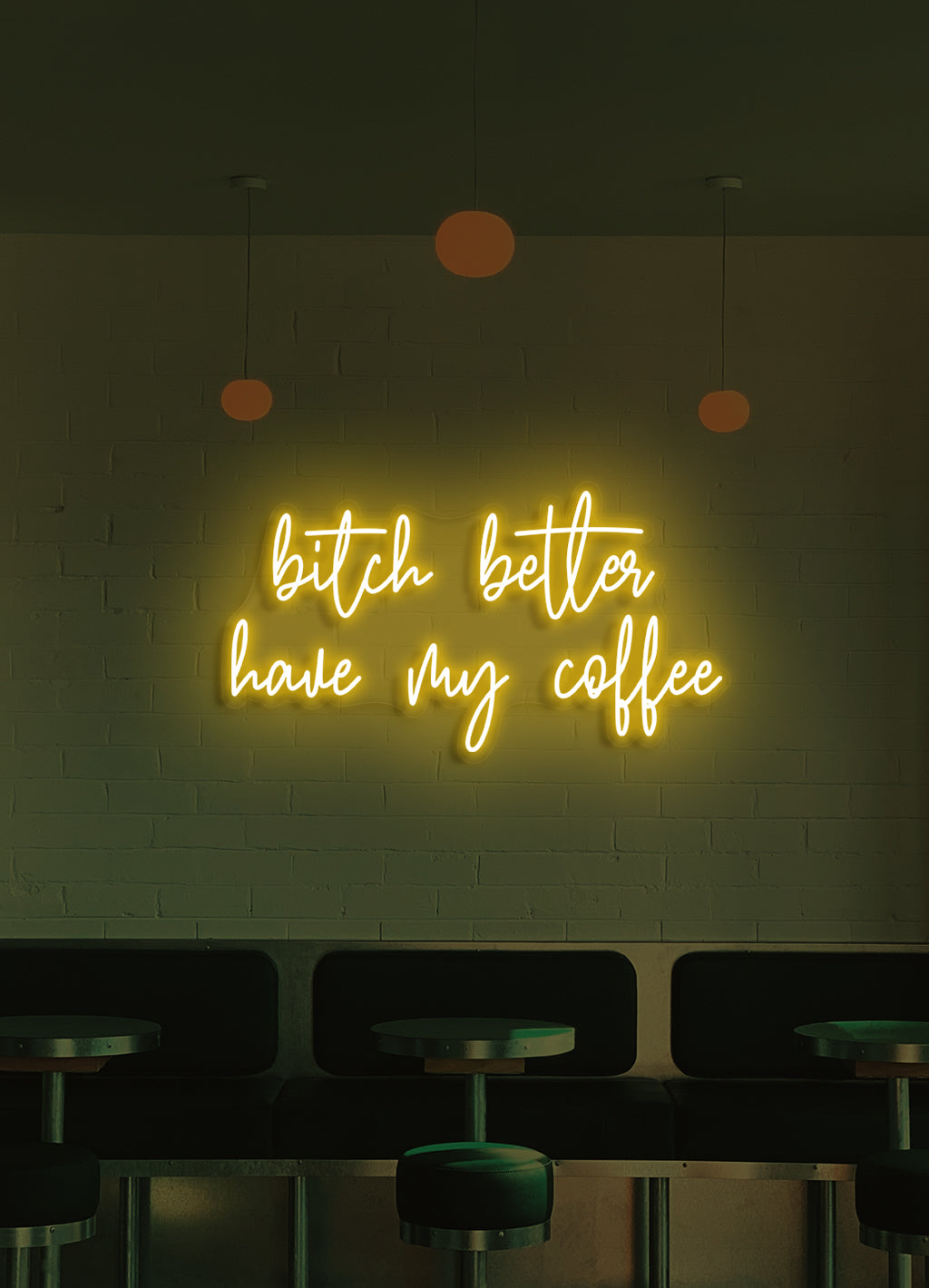 Schlampe, trink lieber meinen Kaffee - LED-Neon-Schirm