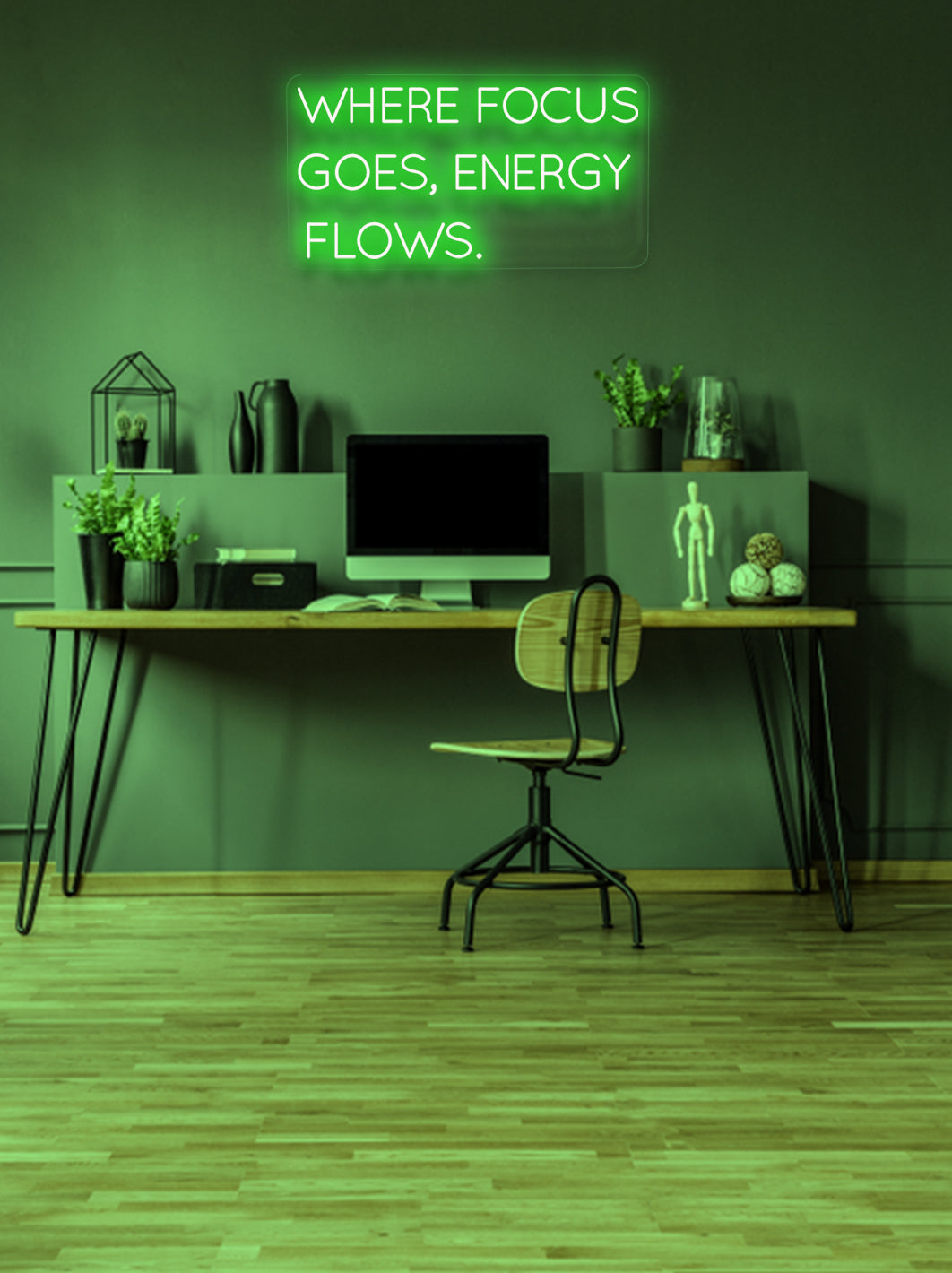 Wo der Fokus hingeht, fließt Energie - LED Neon Skit