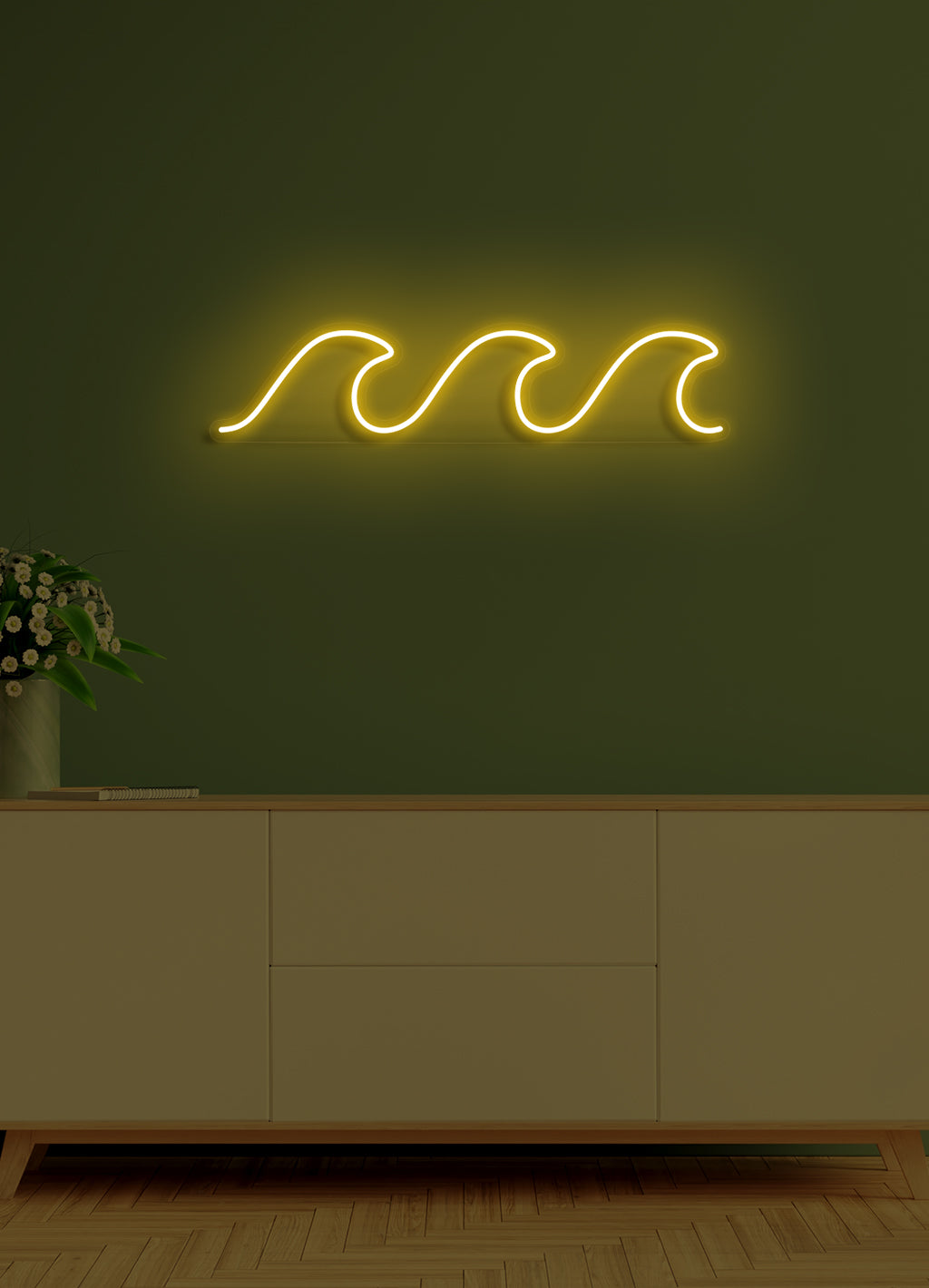Waves - LED Neon-Leuchtreklame