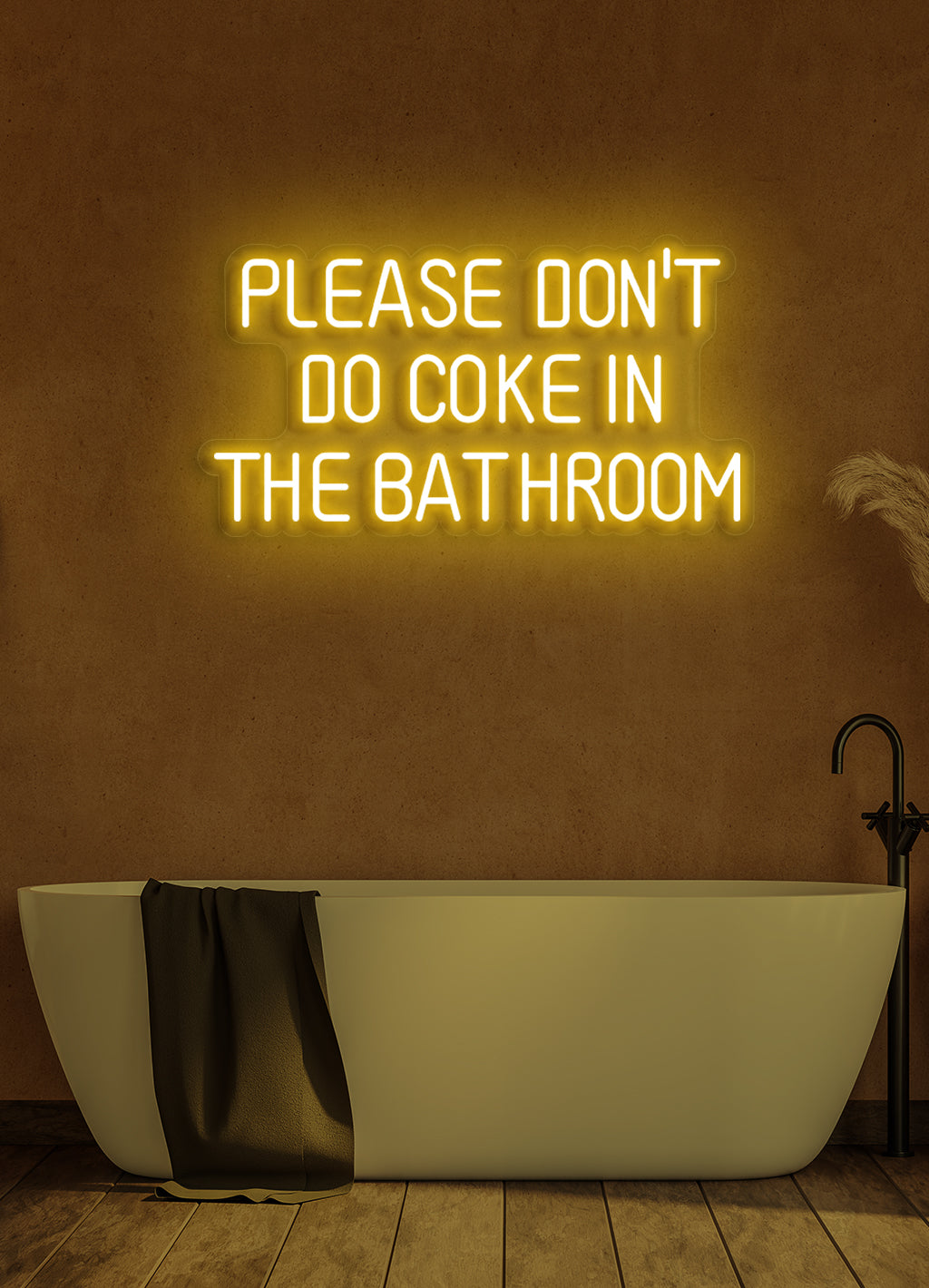 Bitte kein Koks im Bad - LED Neonschild