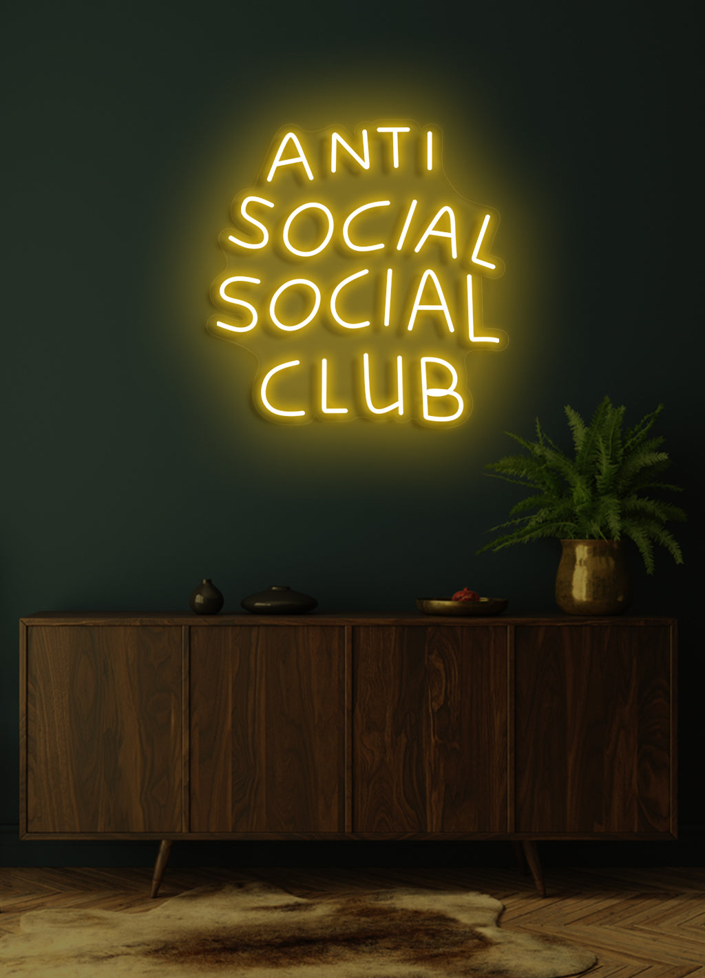 Anti social social club - LED Neon skilt