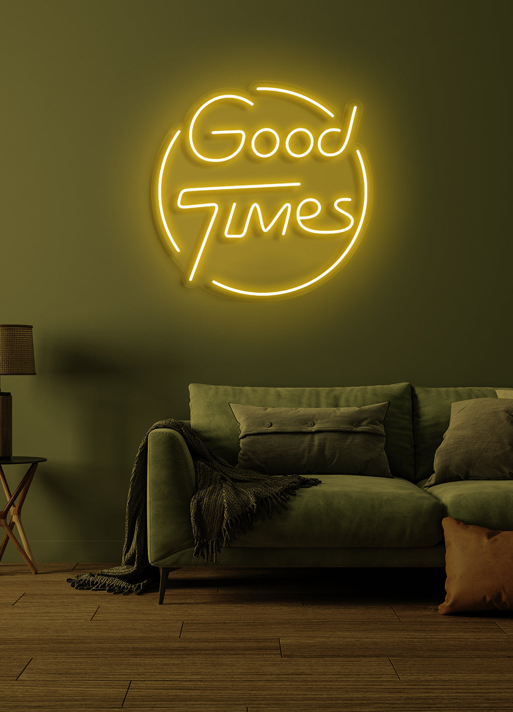 Gute Zeiten - LED Neon-Schirm
