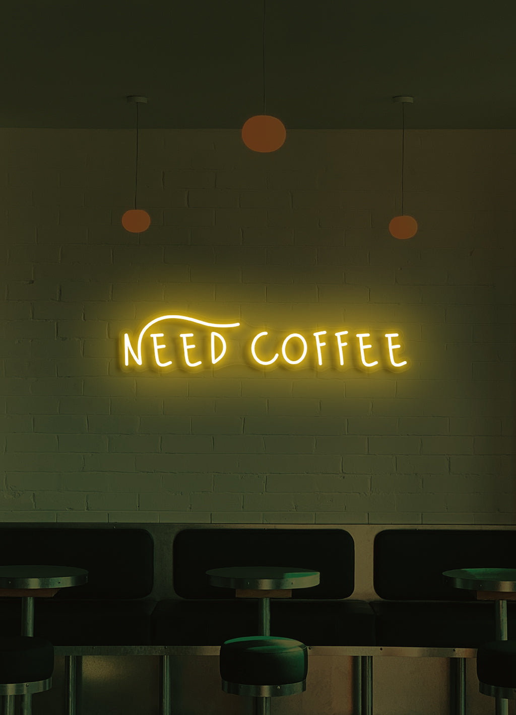 Brauche Kaffee - LED Neon-Schirm
