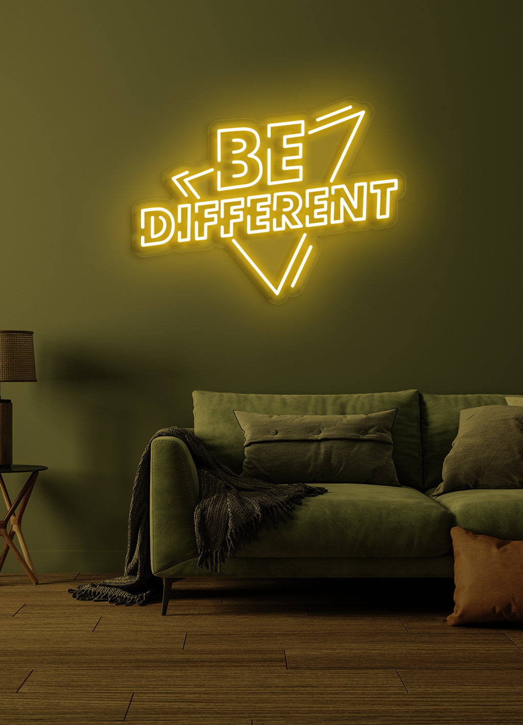 Be different - LED Neon-Schirm
