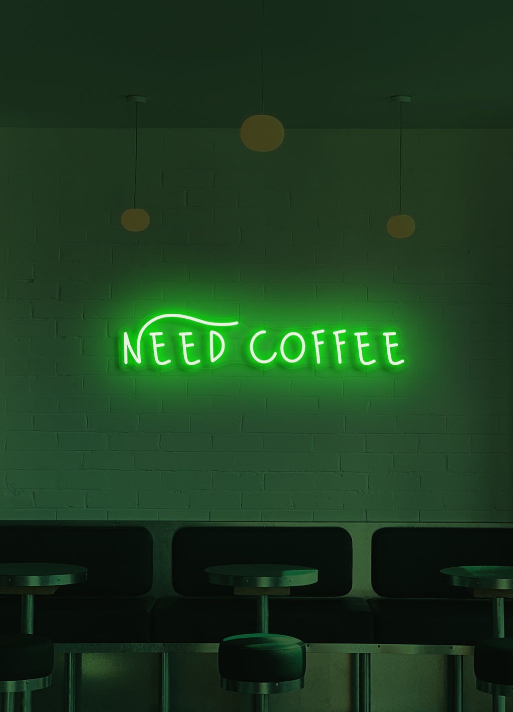 Brauche Kaffee - LED Neon-Schirm