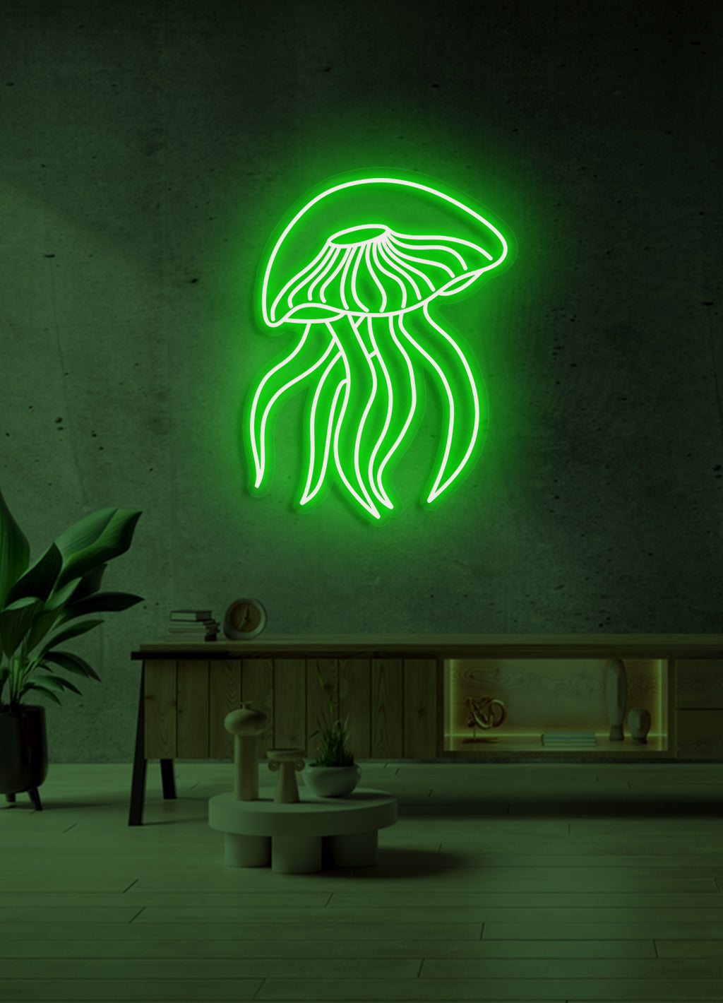 Quallen - LED Neon-Schirm