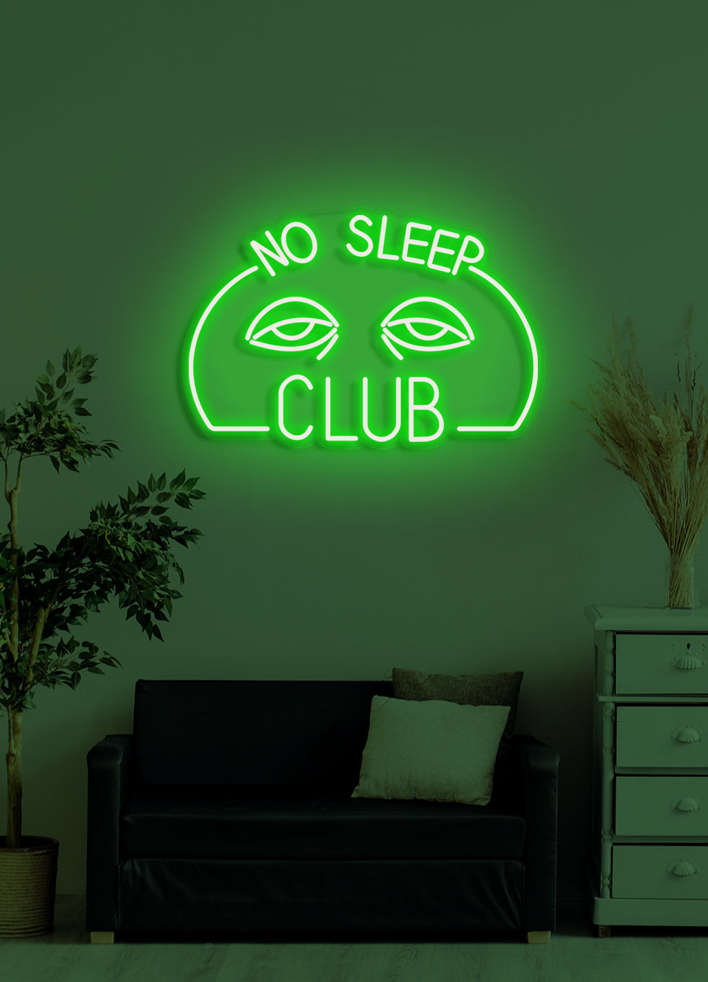 No Sleep Club - LED Neon-Schirm
