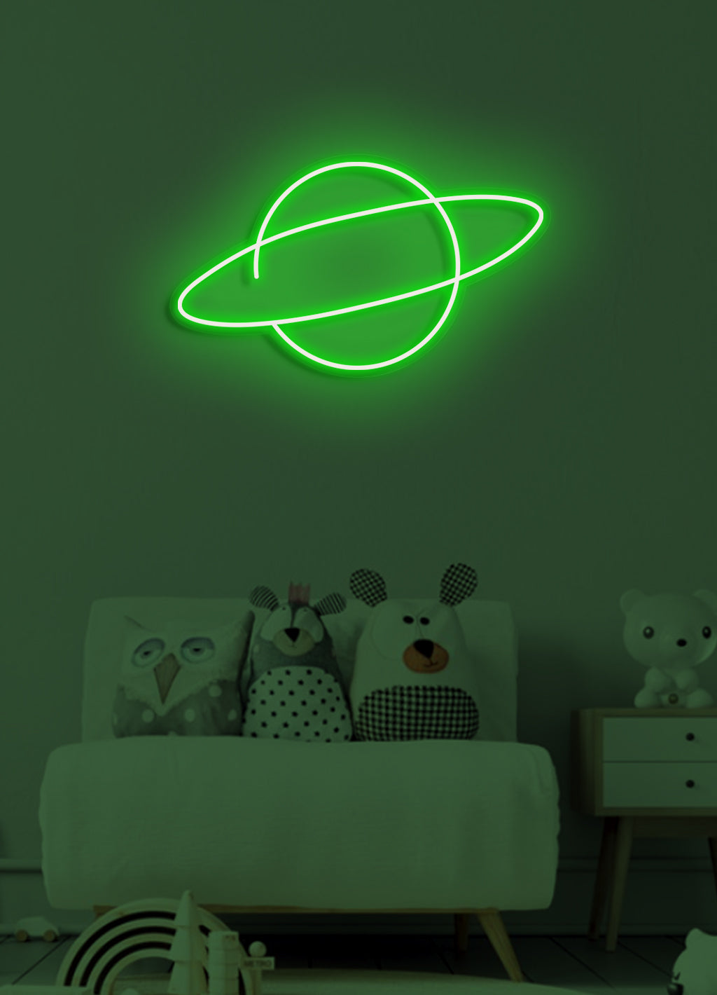 Planet - LED Neon-Schirm