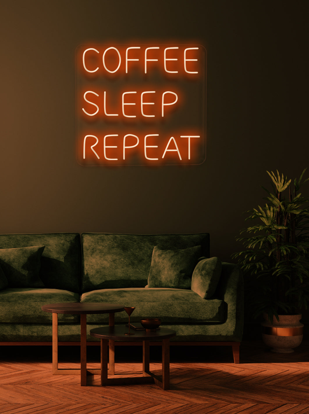 Coffee sleep repeat - LED Neon skilt