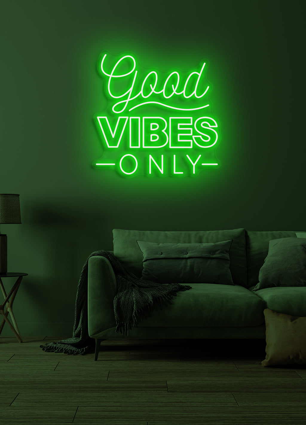 Good Vibes Only - LED Neon-Schirm