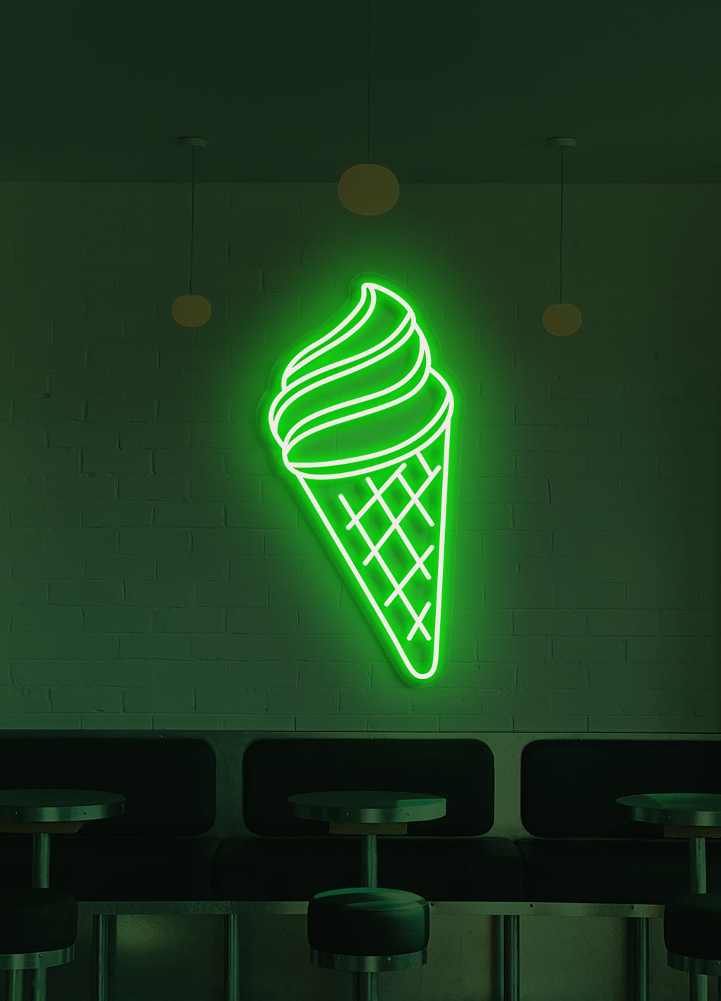 Eiscreme - LED Neon-Schirm