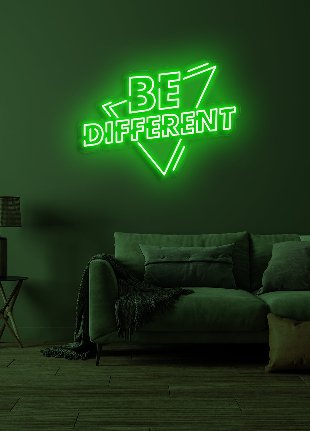 Be different - LED Neon-Schirm