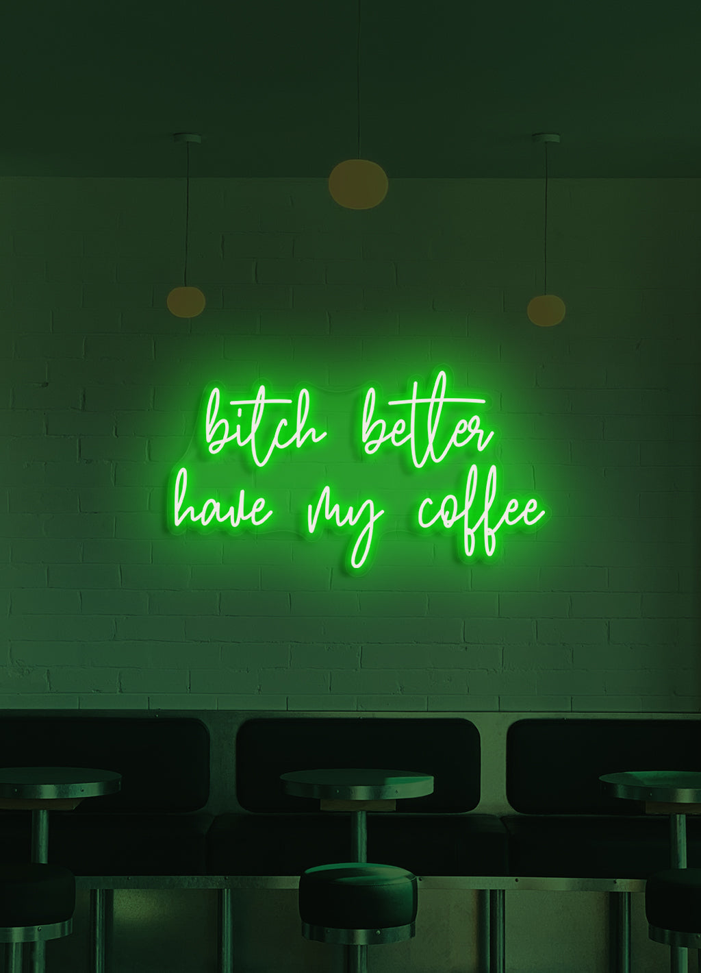 Schlampe, trink lieber meinen Kaffee - LED-Neon-Schirm