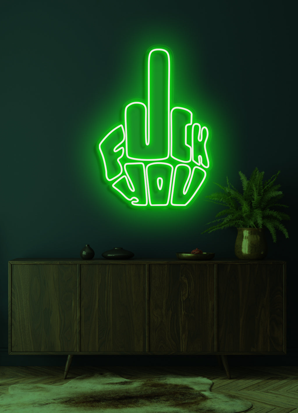 F*ck you - LED Neon-Schirm
