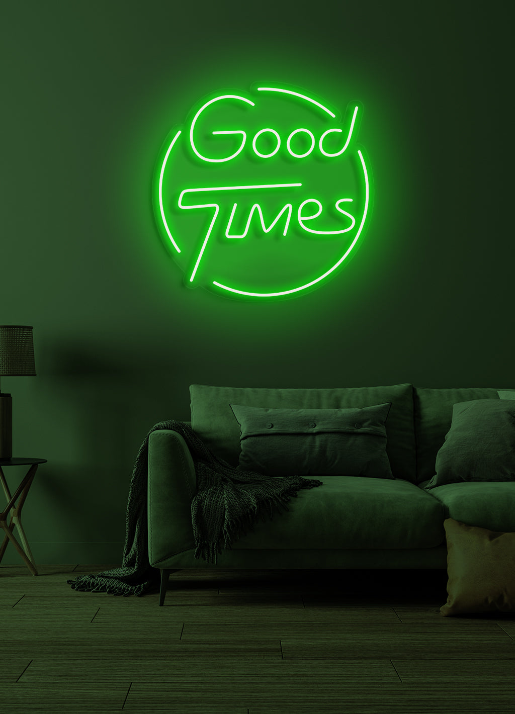 Gute Zeiten - LED Neon-Schirm