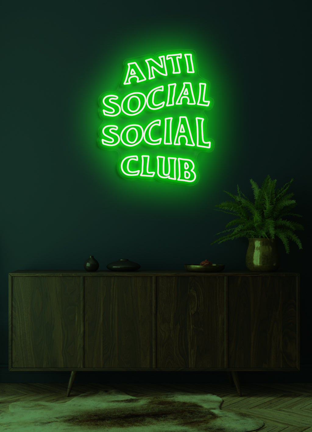 Anti Social Social Club - LED Neon-Schirm