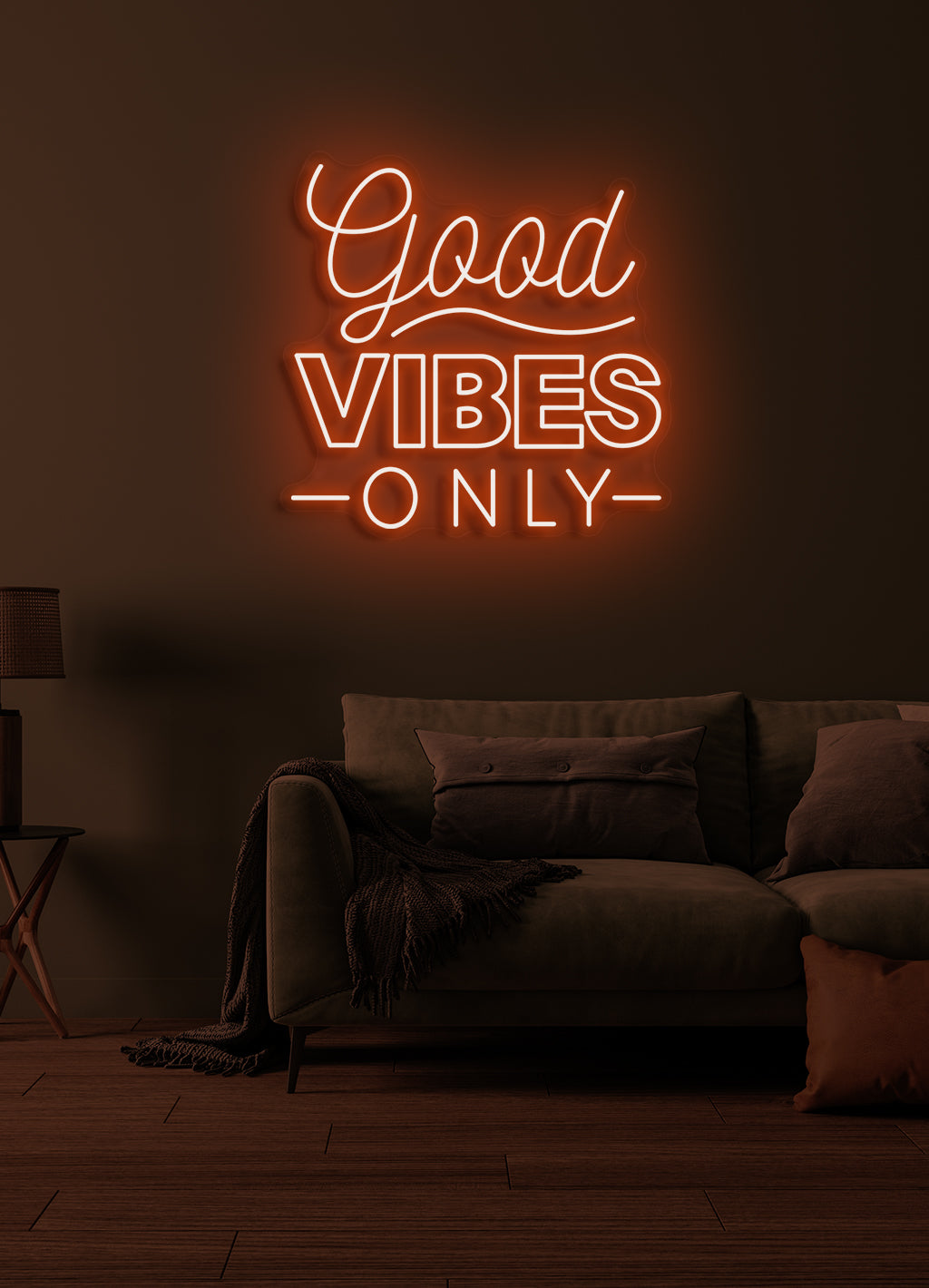 Good Vibes Only - LED Neon-Schirm
