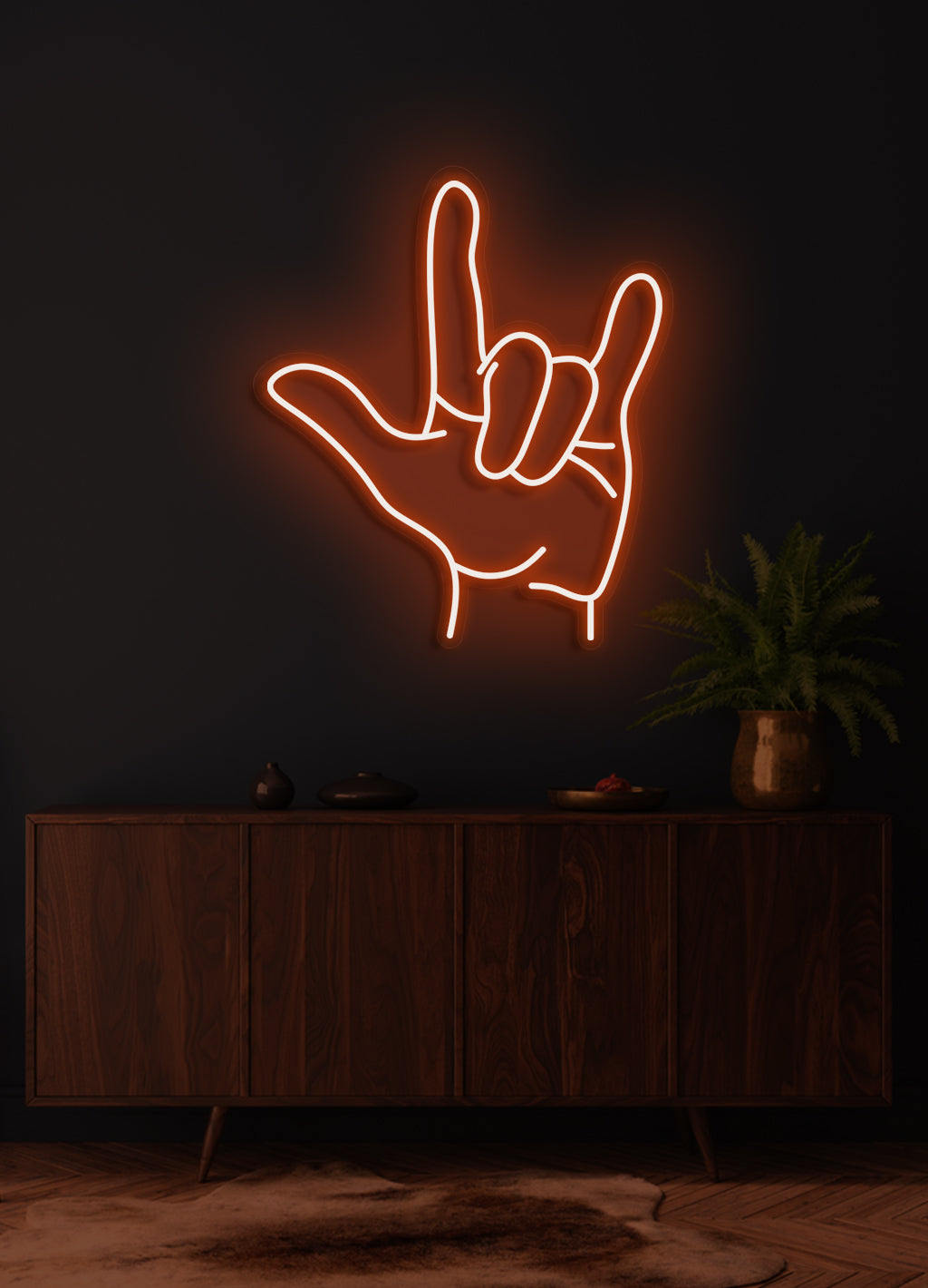 Handzeichen - LED Neonschild