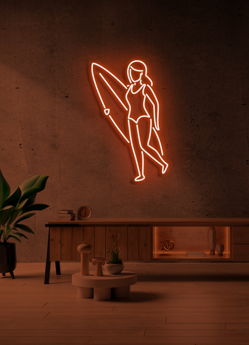 Surfergirl - LED Neonrock