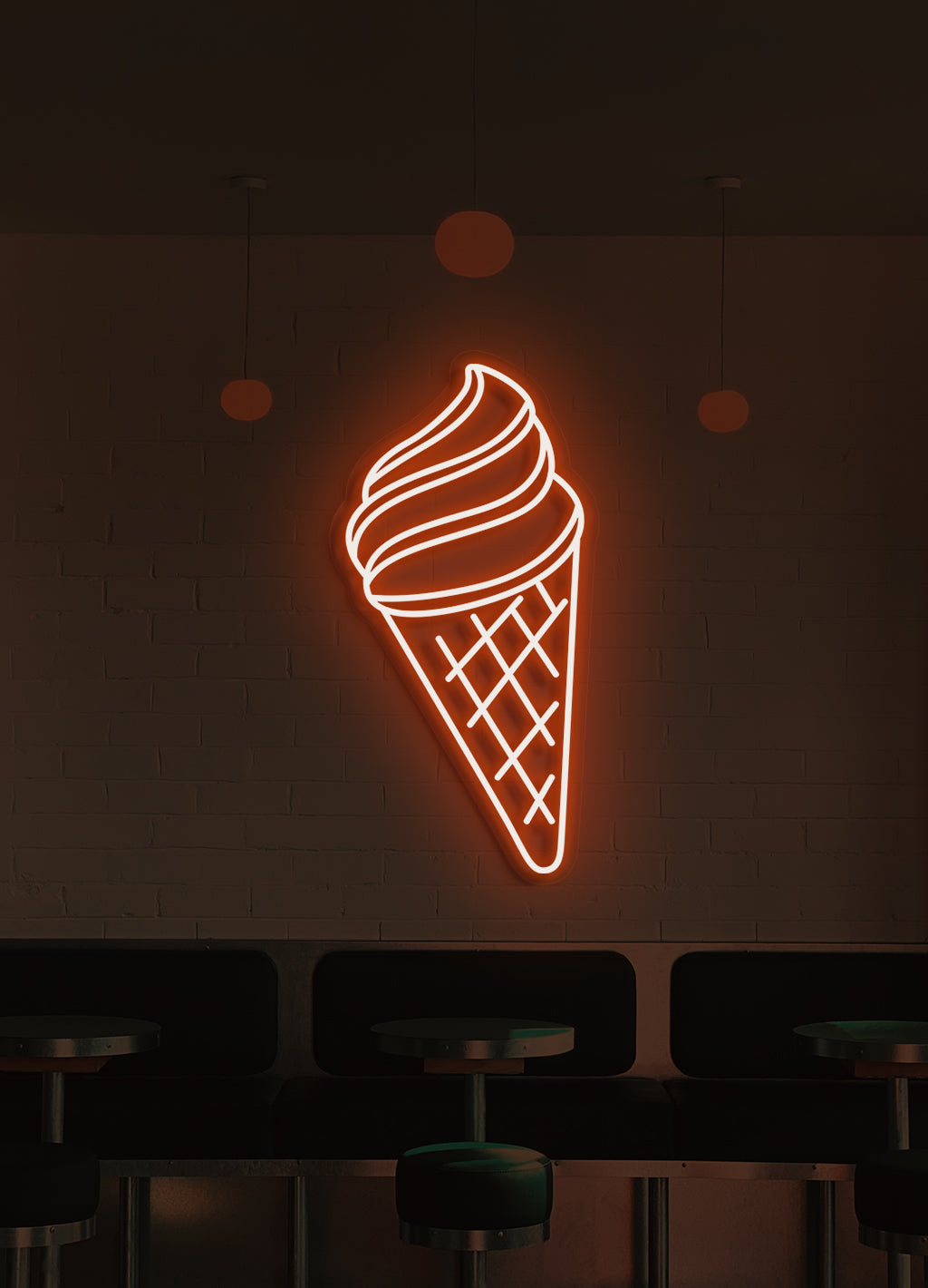 Eiscreme - LED Neon-Schirm