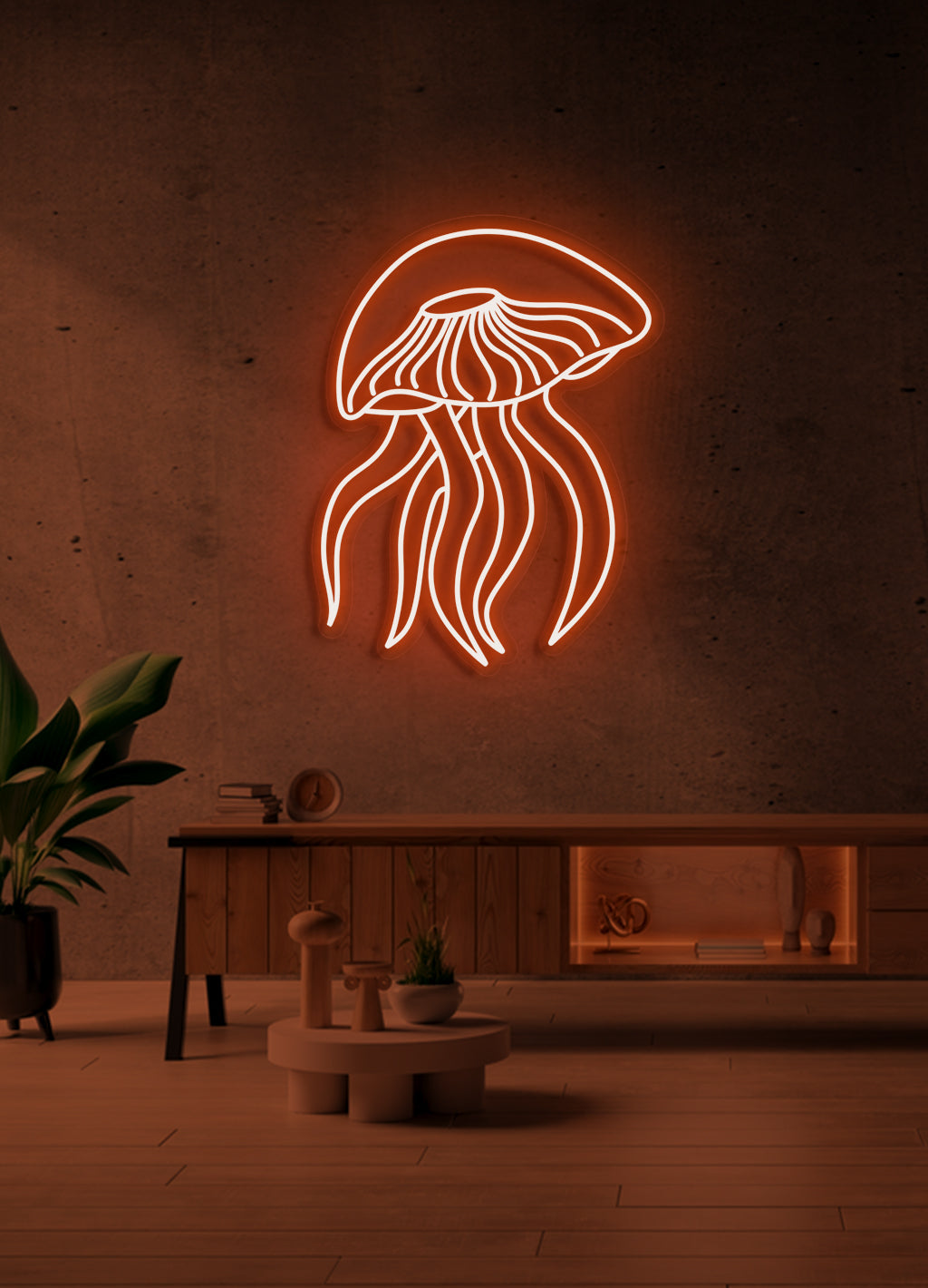 Quallen - LED Neon-Schirm
