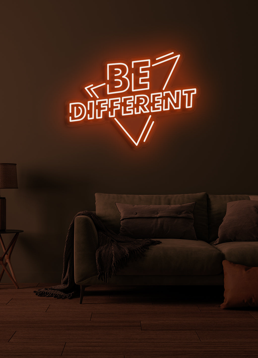 Be different - LED Neon-Schirm
