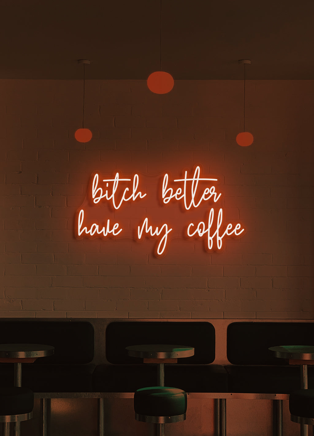 Schlampe, trink lieber meinen Kaffee - LED-Neon-Schirm