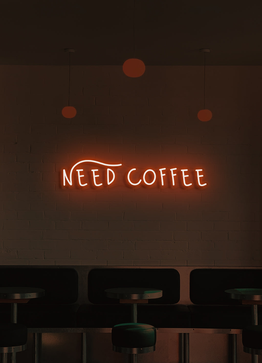 Brauche Kaffee - LED Neon-Schirm