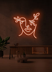 Flower face - LED Neon skilt