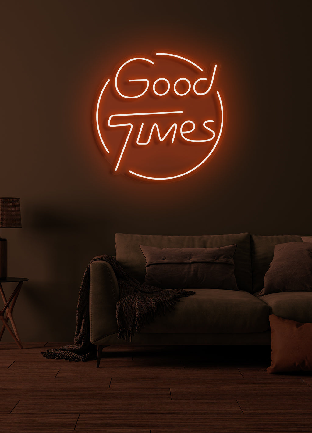 Gute Zeiten - LED Neon-Schirm