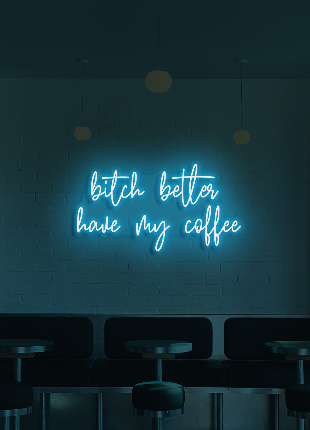 Schlampe, trink lieber meinen Kaffee - LED-Neon-Schirm