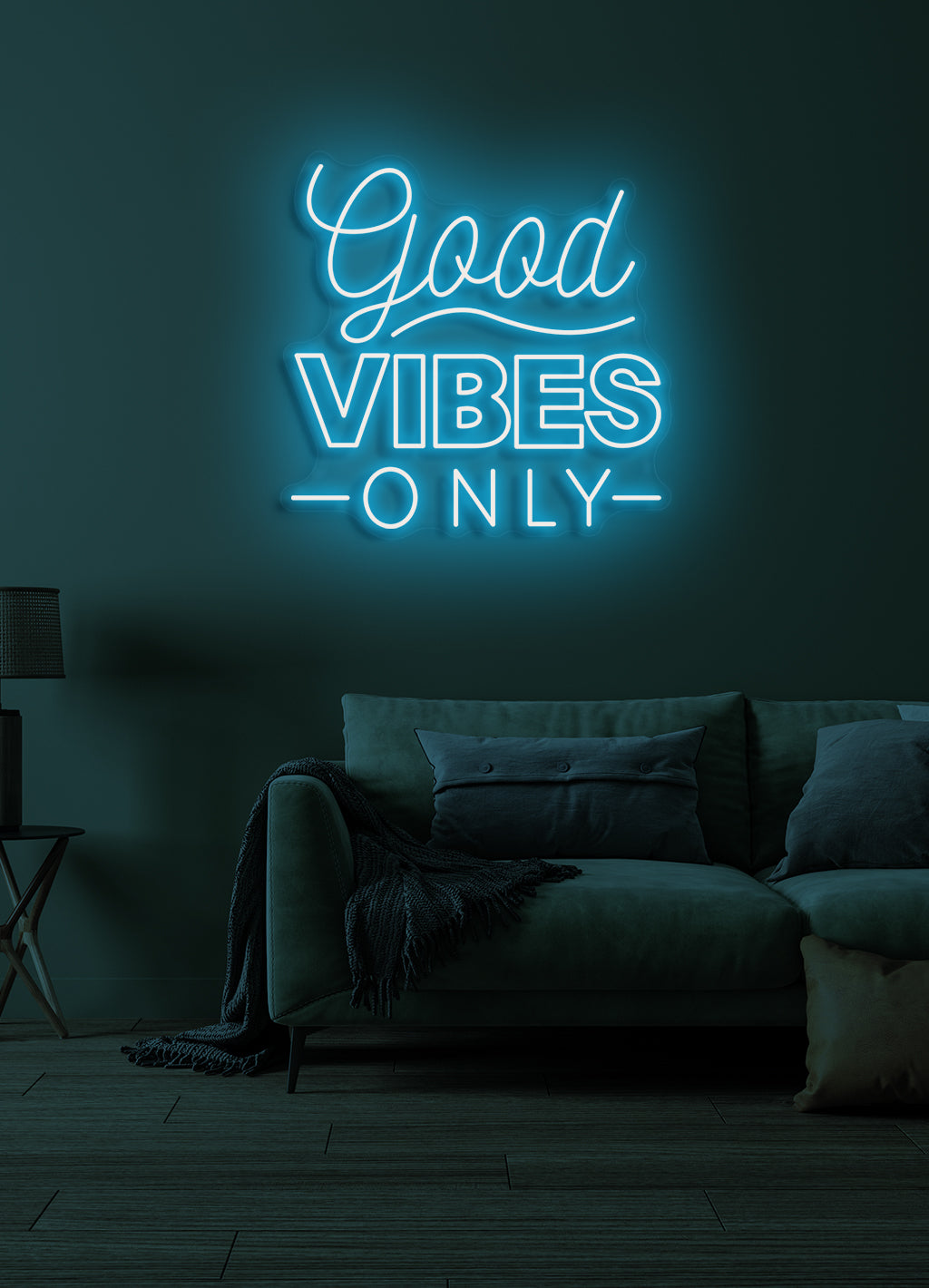 Good Vibes Only - LED Neon-Schirm