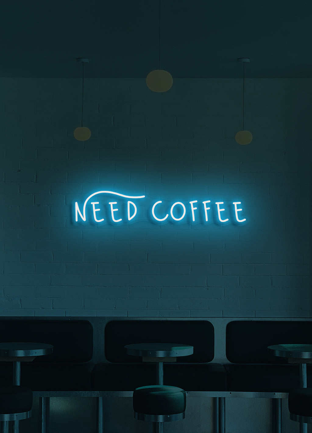 Brauche Kaffee - LED Neon-Schirm