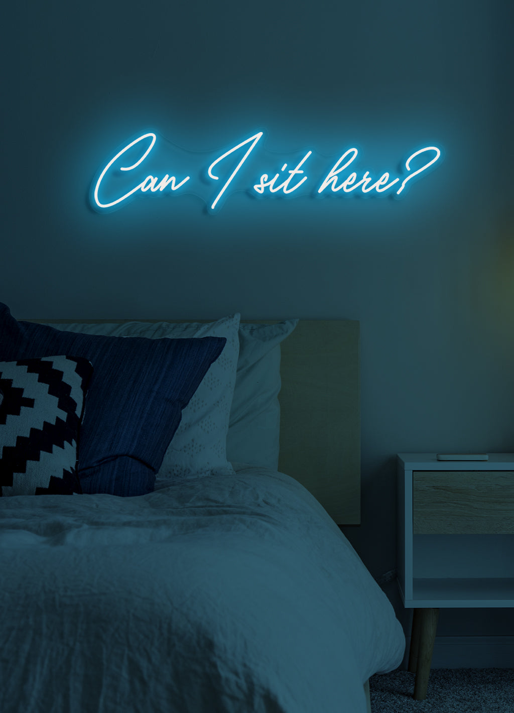 Kann ich hier sitzen? - LED-Neon-Schirm