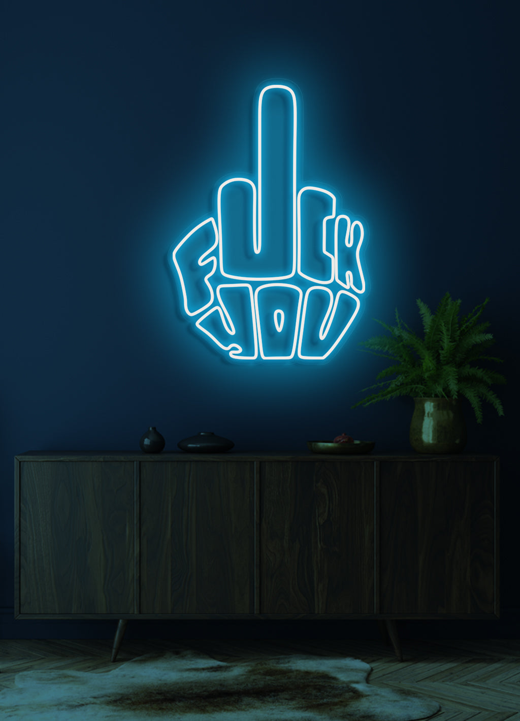 F*ck you - LED Neon-Schirm