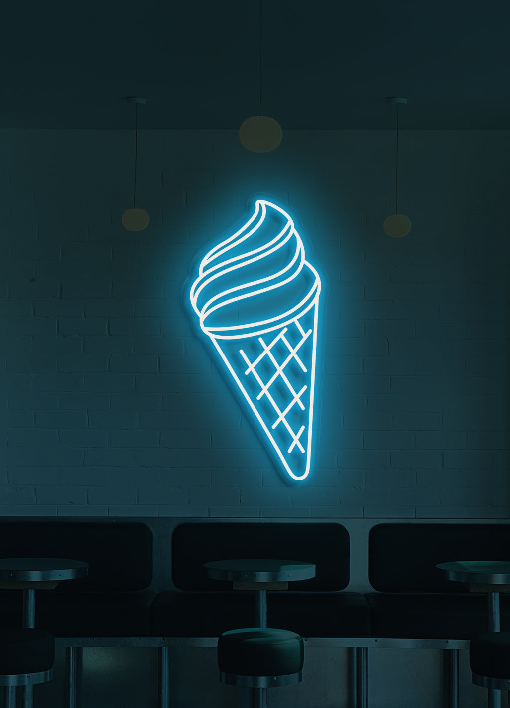 Eiscreme - LED Neon-Schirm